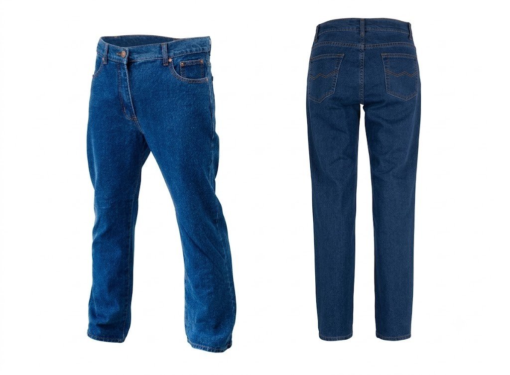 Jeans Corporativo Hombre Azul Tono Medio