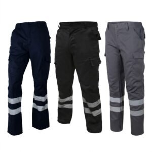 Pantalón Corporativo Hombre Cargo Huinchas Reflectantes
