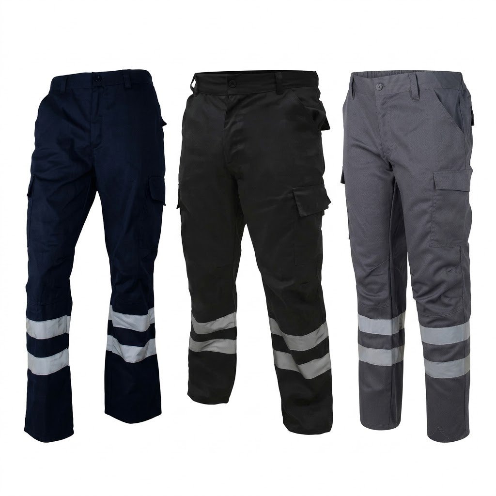Pantalón Corporativo Hombre Cargo Huinchas Reflectantes