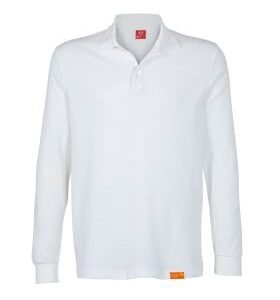 Polera Piqué Hombre 80% Algodón Protección UV - Blanco, Logo Estampado